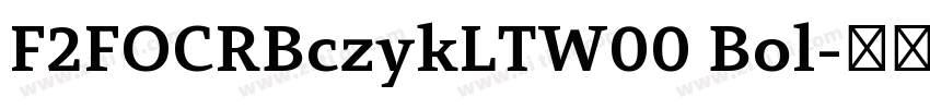 F2FOCRBczykLTW00 Bol字体转换